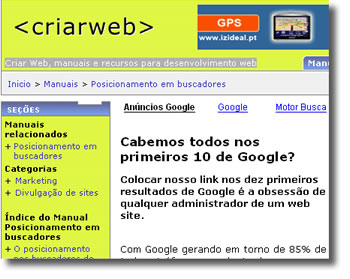 Criar web